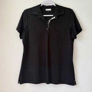Greg Norman Collection Size Large Black Golf Shirt